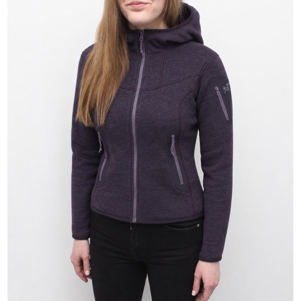 Arc'teryx Covert Hoodie Purple Fleece Jacket Full Zip Outdoor Gorpcore Womens Sm